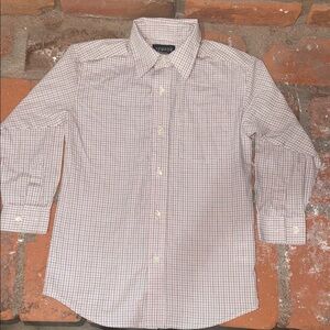 George Kids Checkered Shirt - White and Red